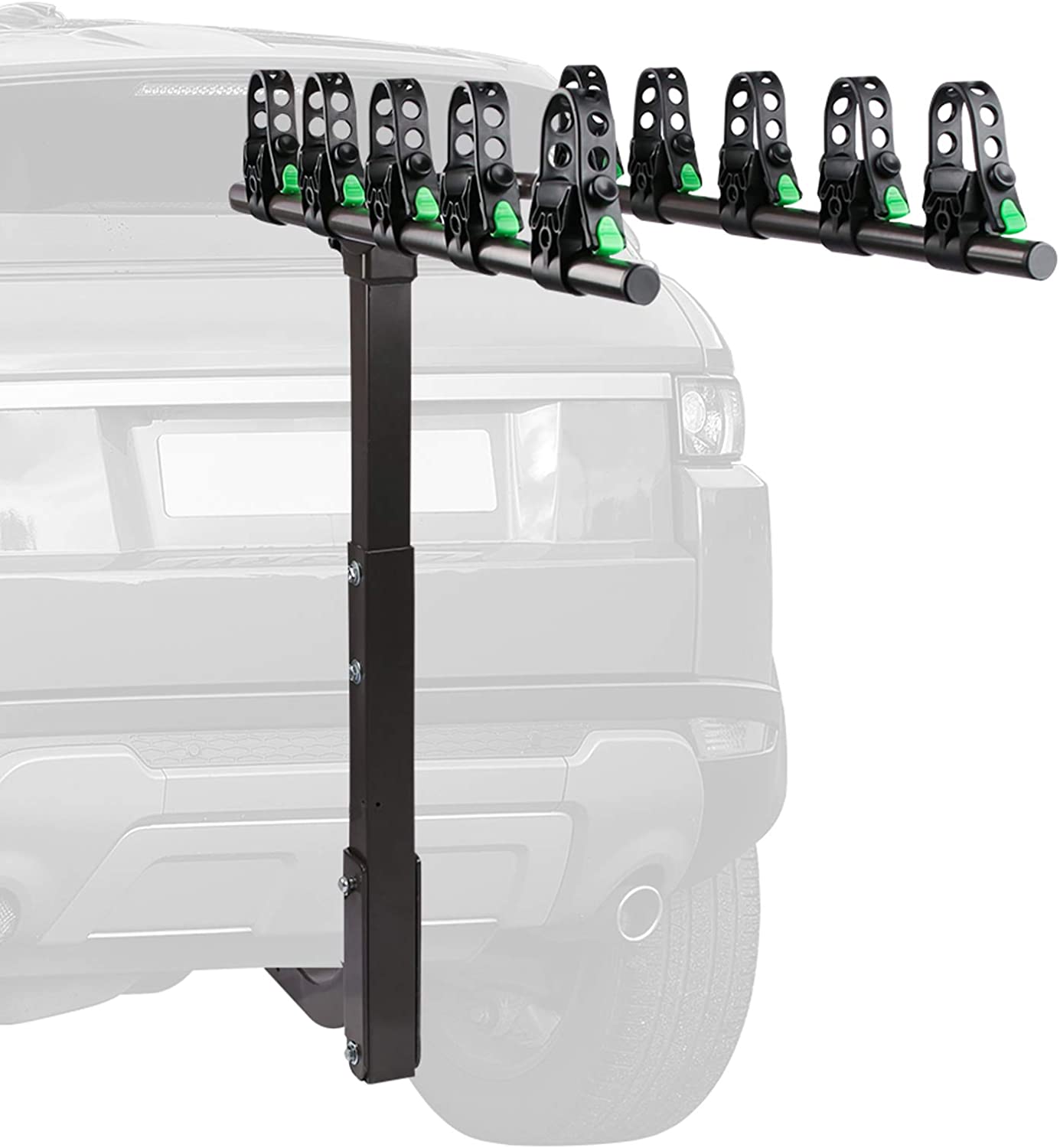 STEGODON 5 Bike Hitch Rack 2'' Hitch Receiver Heavy Duty Bicycle Carrier Racks Hitch Mount Double Foldable Rack for Cars, Trucks, SUV,Hatchback RV,Tow Hitch and Minivans