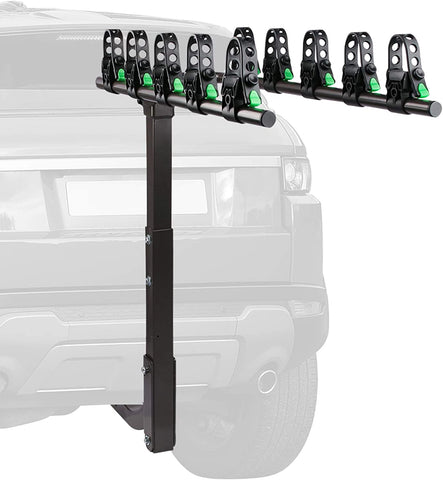 STEGODON 5 Bike Hitch Rack 2'' Hitch Receiver Heavy Duty Bicycle Carrier Racks Hitch Mount Double Foldable Rack for Cars, Trucks, SUV,Hatchback RV,Tow Hitch and Minivans