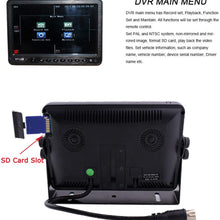CAMSLEAD Car Backup Camera System 9 inch Monitor Built-in DVR Recorder with Quad Split Screen Side Camera Rear View Camera Monitor Kit for Truck Van Caravan Trailers Camper Bus RV Harvester