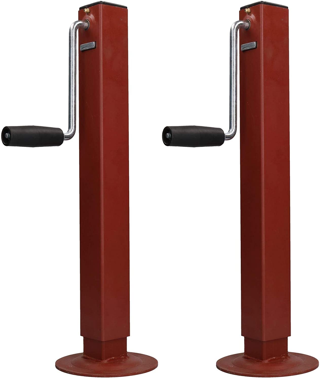 AB Tools Pair Telescopic Screw Jack Prop Stand Trailer Drop Stand Level 800kg Capacity