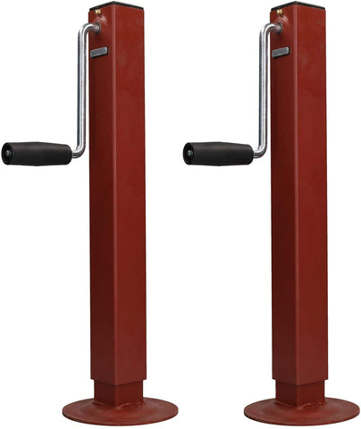 AB Tools Pair Telescopic Screw Jack Prop Stand Trailer Drop Stand Level 800kg Capacity