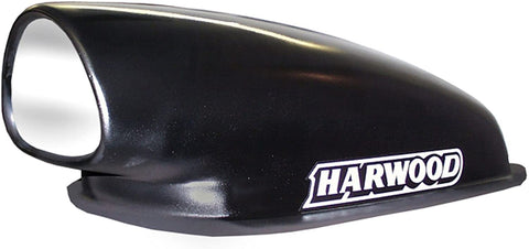 Harwood 3183: Hood Scoop, Tri Aero, 33 1/2 in. Long, 14 in. Wide, 11 in. Tall, Fiberglass, Black Gelcoat, Each