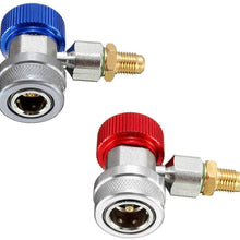 YFJLOVE YUFENGJIAO 1Sets Auto Adjustable Quick Coupler Air Conditioning AC R134A Coupler Connector Adapter Fit for Air Conditioner