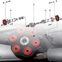 PTNHZ Manual Transmission Mount Flex Disc Drive Shaft Coupling Bushing Aluminum Polyurethane 85A Compatible for E30 E46 E36 E53 E24 Z4 26117511454/26112226527