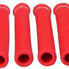 CarBole 8PCS Car 1200 Degree Spark Plug Wire Boots Heat Shield Protector Sleeve Cover fit for SBC BBC 350 454 Titanium