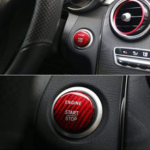 XinQuan Wang Carbon Fiber Car Engine Start Stop Button Cover Keyless Go Ignition Stickers Fit for Mercedes Benz C GLC C200l (Color : Free, Color Name : Red)