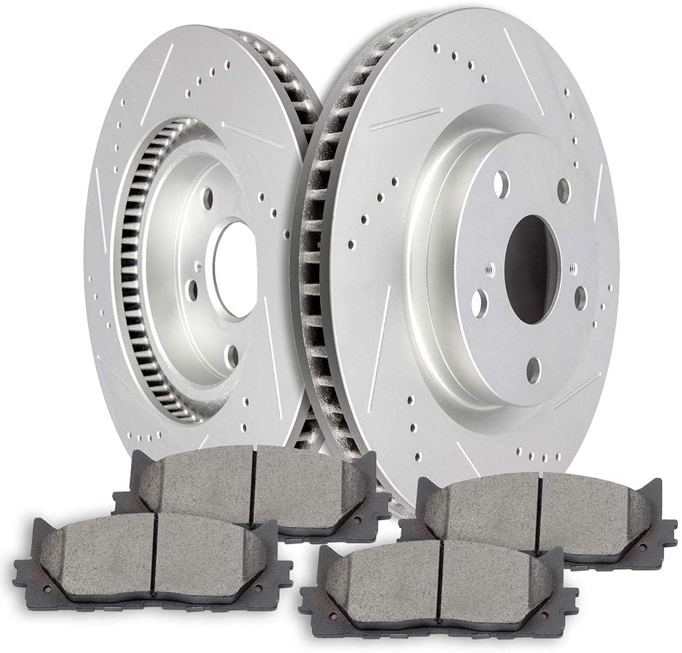 Brake Kits,SCITOO Front Discs Brake Rotors and Ceramic Pads fit for 2013-2018 Lexus ES300h, 2007-2018 Lexus ES350, 2008-2018 Toyota Avalon, 2007-2017 Toyota Camry