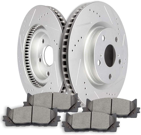 Brake Kits,SCITOO Front Discs Brake Rotors and Ceramic Pads fit for 2013-2018 Lexus ES300h, 2007-2018 Lexus ES350, 2008-2018 Toyota Avalon, 2007-2017 Toyota Camry