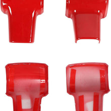 RT-TCZ Gear Shift Knob Handle Cover ABS Full Trim Frame Bezel Interior Accessories for Jeep Wrangler 2007-2010 JK JKU Sport X Sahara Rubicon Red