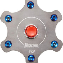 Kyostar 6-Hole 70mm Stainless Steel Steering Wheel Horn Button Cover Plate W/Allen Key (Titanium)