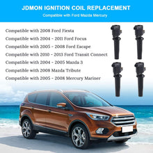 JDMON Compatible with Ignition Coil Pack Ford Focus Fiesta Escape Transit Connect Mazda 3 Tribute Mercury Mariner Replaces FD505 DG501 DG504 DG541 DG507 Pack of 4