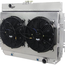 OzCoolingParts Pro 3 Row Core All Aluminum Radiator + 2 x 12" Fan w/Shroud Kit for 1963-1968 64 65 66 67 Chevy Bel-Air/Impala/Biscayne/Caprice, Many Chevy GM Cars