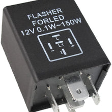 Xotic Tech 5-Pin EP27 FL27 Electronic LED Flasher Relay Decoder Fix As LED Turn Signal Bulbs Hyper Flash Fix Issues