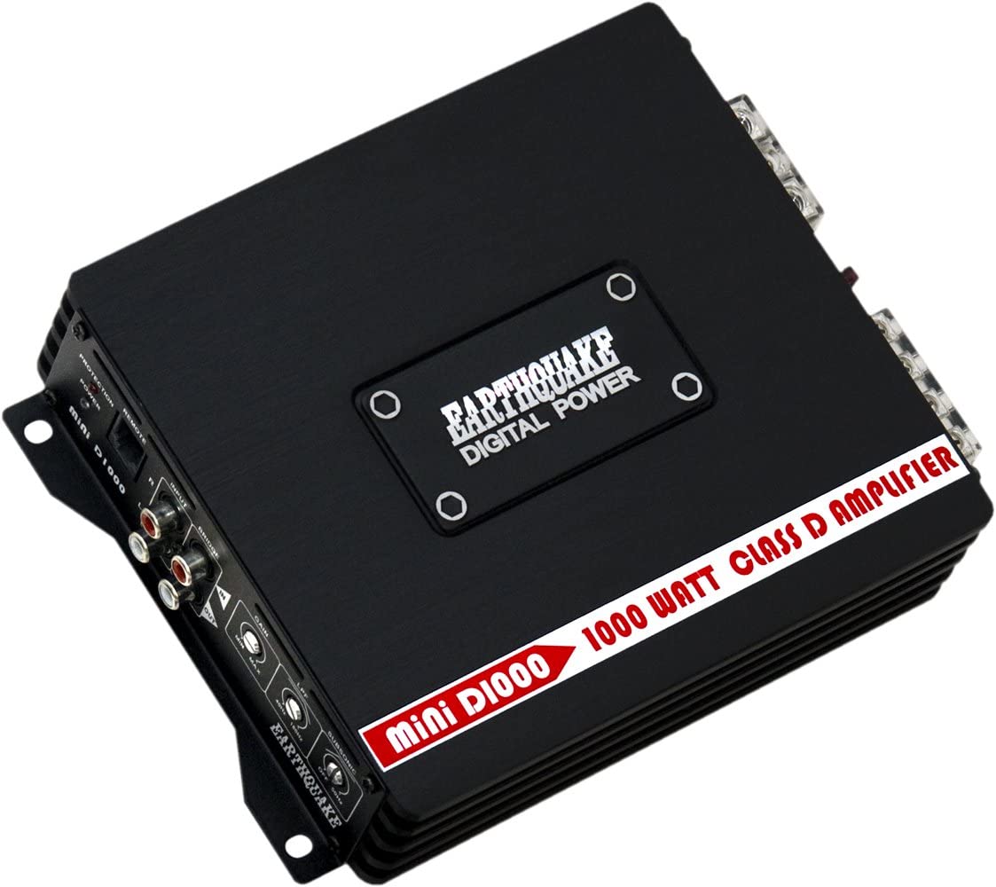 Earthquake Sound MiNi D1000 Mono Class D Car Amplifier, 1000 Watts (Discontinued by Manufacturer)