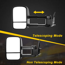 OCPTY Pair Tow Mirror Towing Mirrors Fit for Chevy 1988-2001 for GMC C3500 1988-2001 for GMC Suburban/Yukon 1992-1999 for GMC Yukon 2000 with Power Adjusted Manual Folding Telescoping