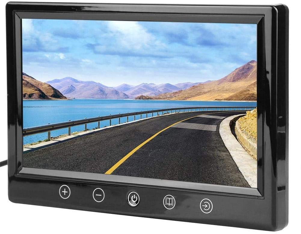 Enrilior 9inch Car Rearview Monitor,TFT HD LCD Display Car Rear View Monitor Parking Touch Screen Desktop Reversing Monitor