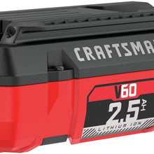 CRAFTSMAN V60 Battery, 2.5 Ah Lithium Ion (CMCB6025)