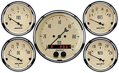 Auto Meter (1850) 5-Piece Gauge Kit