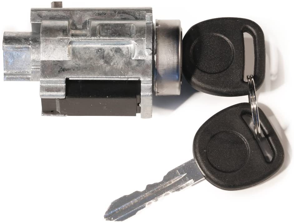 Ignition Lock Cylinder with Keys and Passlock Chip - Starter Switch - Replaces D1493F, 12458191, 25832354, 15822350, US286l, 924-719 - Fits Chevy Malibu, Impala, Monte Carlo, Pontiac Grand Am, Alero