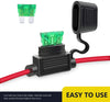 MCIGICM 12 AWG Inline Fuse Holder with 30A ATC/ATO Blade Fuse, 5 Pack