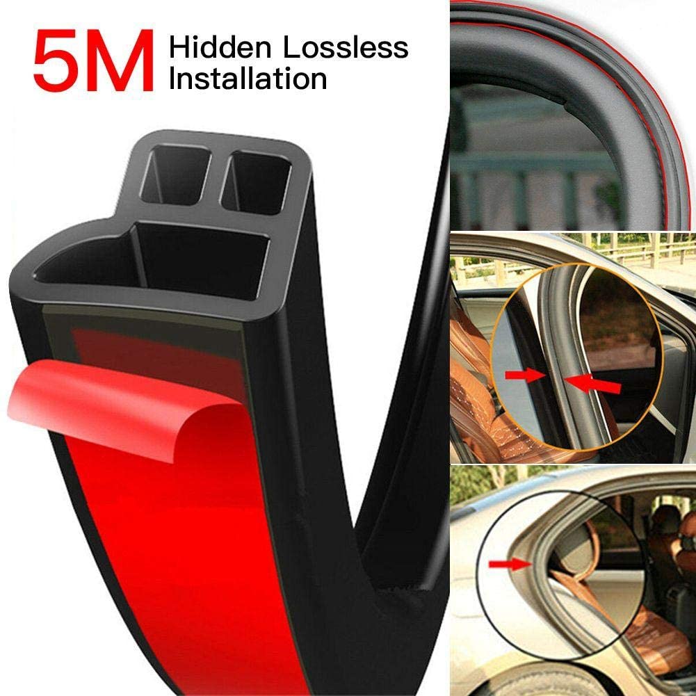 JUST N1 L Shape Seal Strip Car Door Hood Trunk Trim Edge Moulding Rubber Weatherstrip(5M,15M)