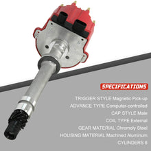 Ignition Distributor Compatible with 1987-1997 GMC Chevy 5.0L 5.7L 7.4L C/K Pickup Truck Van Big Blocks Small Blocks 305 350 454 HEI652R Red Cap