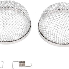 ZENITHIKE S-tandard Size White Roof Vent Lid RV Stainless Steel Mesh Camper RV Furnace Flying Insect Screen net 2.8 Inch x2 Heater Exhaust Vent Cover for Camper