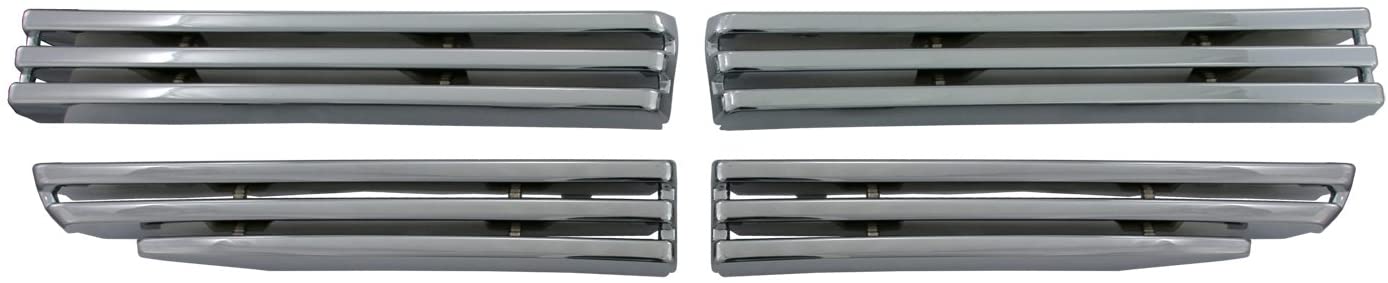 Bully GI-58 Triple Chrome Plated ABS Snap-in Imposter Grille Overlay, 4 Piece