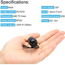 KKmoon Waterproof HD Mini Car Rear View Camera, Vehicle Backup Cameras Reverse Parking System