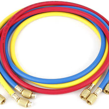 Liineparalle 1.5m 600psi 1/4in Air-Conditioning Fluoride Tube Coolant Refrigerant Adding Tool Accessory