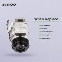 SCITOO Air Conditioning Compressor Compatible with for GMC Savana 1500 4.3L 5.3L 2008-2009 CO 28000C