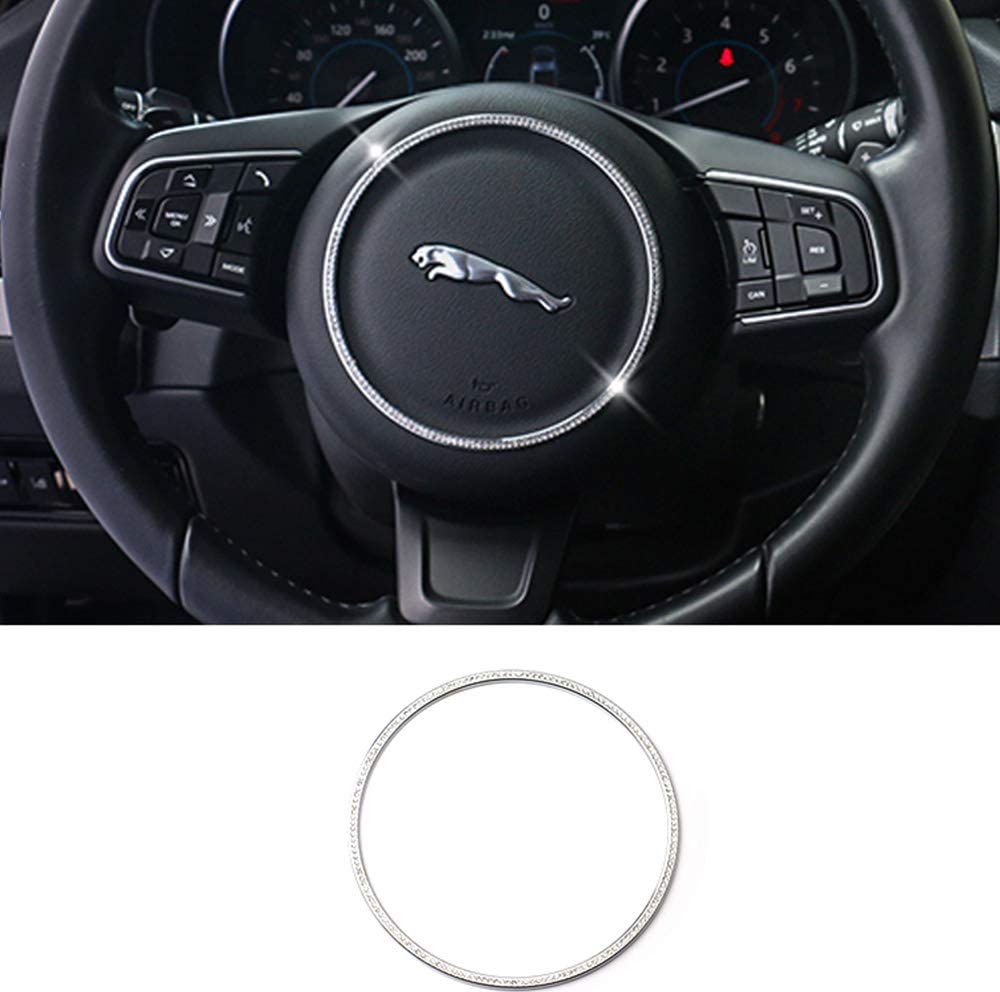 TopDall Gear Shift Knob Bling Crystal Shiny Diamond Accessory Interior Sticker Compatible with Jaguar