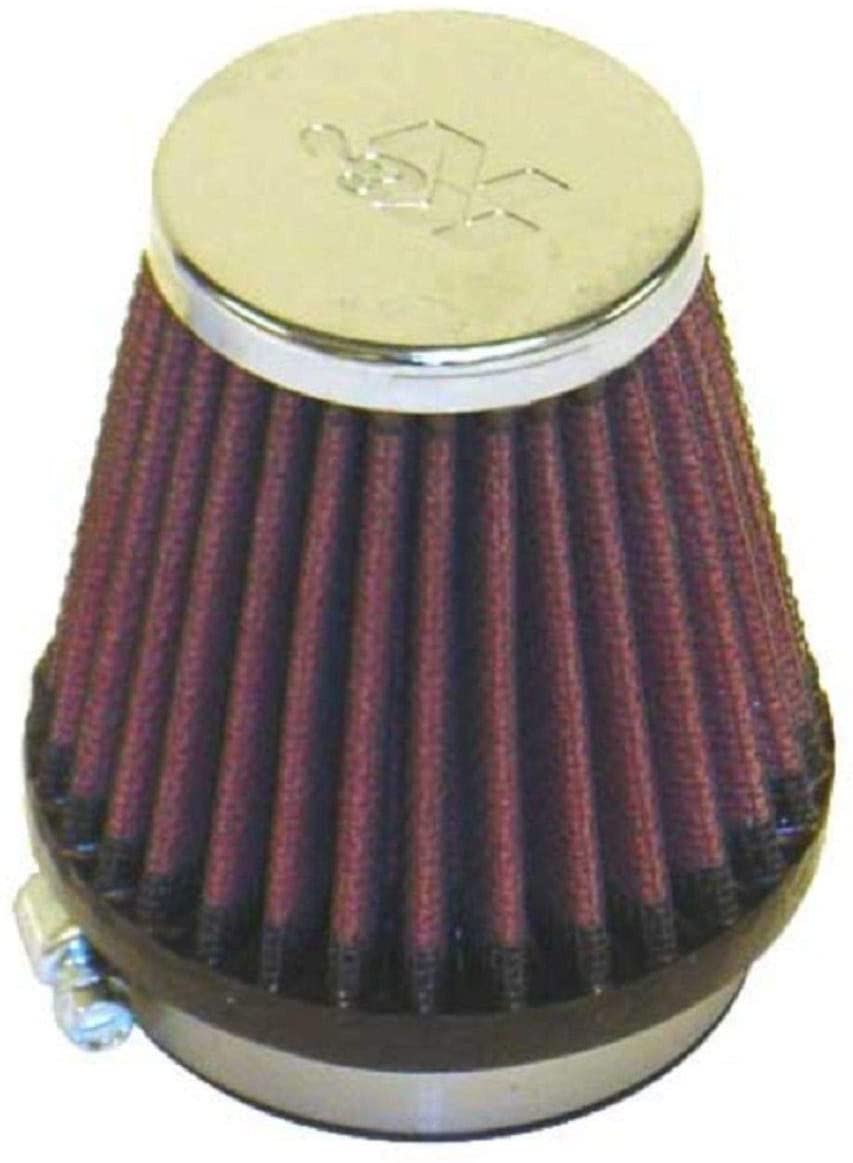 K&N Universal Clamp-On Air Filter: High Performance, Premium, Washable, Replacement Filter: Flange Diameter: 2.125 In, Filter Height: 3 In, Flange Length: 0.625 In, Shape: Round Tapered, RC-2330