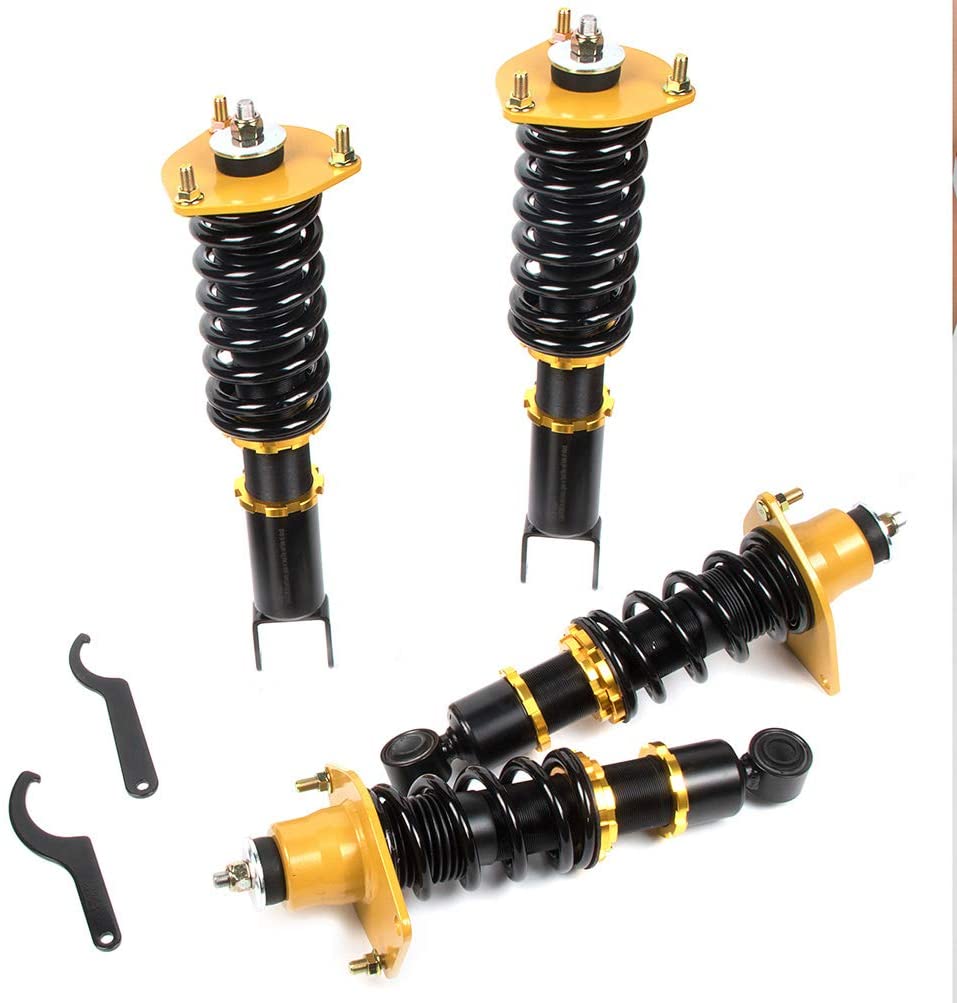 Coilover Struts Spring Shocks Adjustable Height Coilovers Suspension Struts Coil Spring Shocks and Struts Full Set Kits ECCPP Fit for 2004 2005 2006 2007 2008 2009 2010 2011 Mazda RX-8