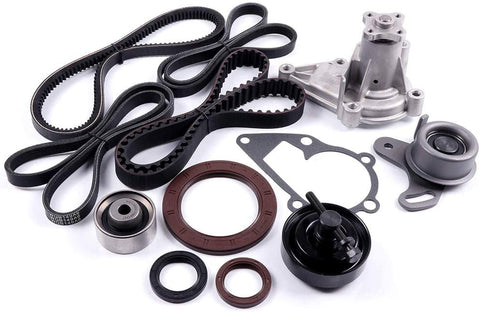 Timing Belt Kit including timing Belt water pump with gasket tensioner bearing etc,OCPTY Compatible for 2006 2007 2008 2009 2010 2011 Kia Rio/2006 2007 2008 2009 2010 2011 Kia Rio5