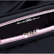 Siyibb Bling Car Rearview Mirror Diamond Decoration - Pink