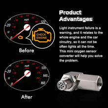 90 Degree Oxygen O2 Sensor Socket Real Mini Catalytic Converter with 201 Stainless M18