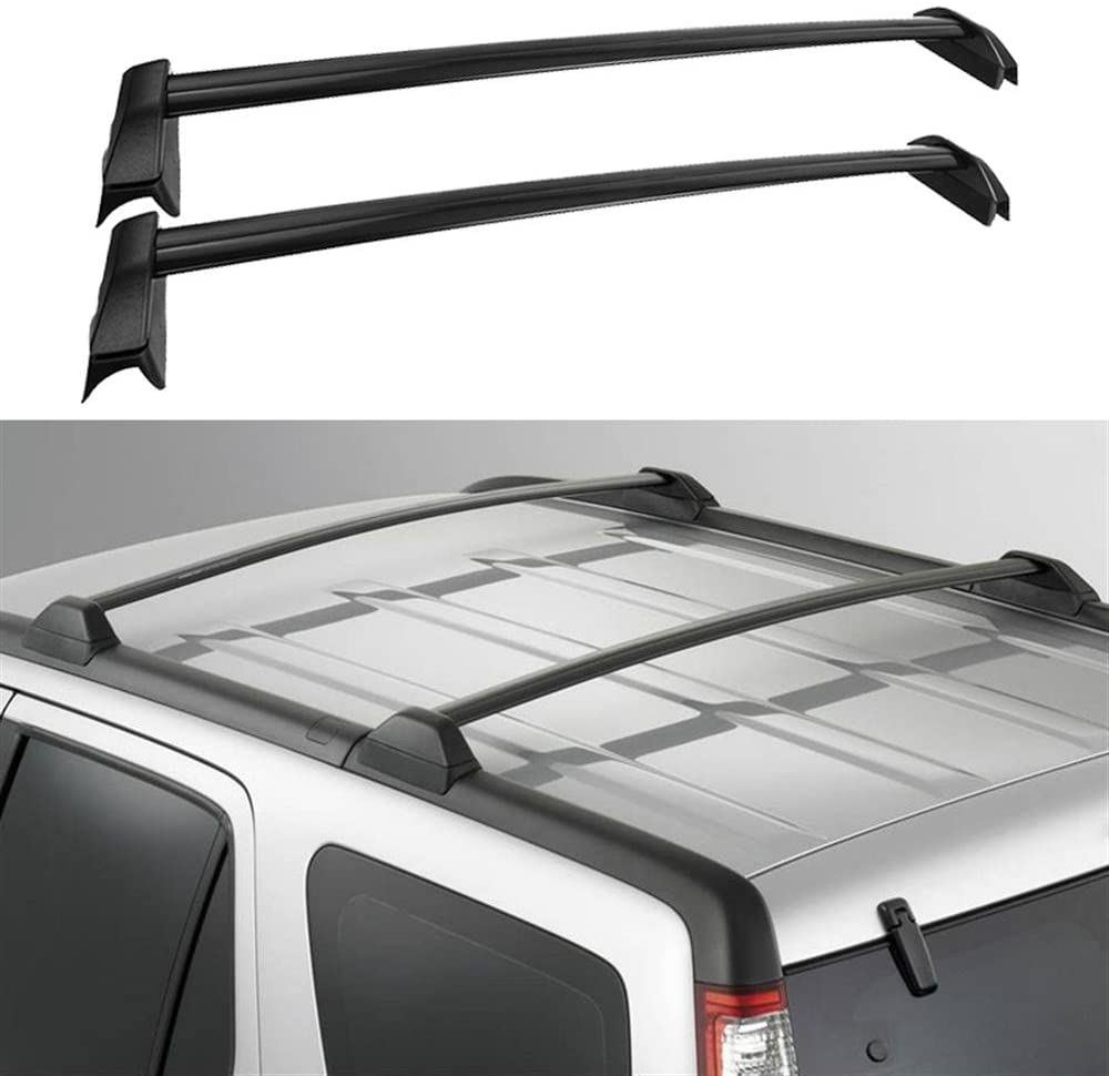 AUXMART 2 Pcs Roof Rack Cross Bars Crossbars Compatible for Honda CR-V 2002 2003 2004 2005 2006, OE Style Aluminum Rooftop Rail Bars Luggage Rack Cargo Carrier (Black)