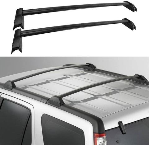 AUXMART 2 Pcs Roof Rack Cross Bars Crossbars Compatible for Honda CR-V 2002 2003 2004 2005 2006, OE Style Aluminum Rooftop Rail Bars Luggage Rack Cargo Carrier (Black)