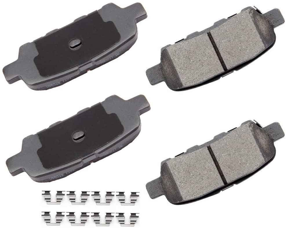 INEEDUP Ceramic Brakes Pads Rear with hardware fit for Infiniti,for Nissan 350Z 370Z Altima Juke Leaf Maxima Murano Pathfinder Quest Rogue, for Suzuki Grand Vitara