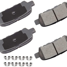 INEEDUP Ceramic Brakes Pads Rear with hardware fit for Infiniti,for Nissan 350Z 370Z Altima Juke Leaf Maxima Murano Pathfinder Quest Rogue, for Suzuki Grand Vitara