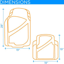 Motor Trend FlexTough Standard - 4pc Set Heavy Duty Rubber Floor Mats for Car SUV Van & Truck (Black) (MT-774-BK_AMJAN)