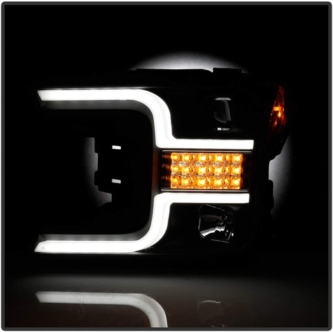Spyder Auto 5086648 Projector Headlights Halogen Model Only Does Not Fit Factory Xenon Model w/LED Sequential Turn Signal Black Projector Headlights
