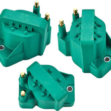 ENA Pack of 3 Professional Ignition Coil fit compatible with Buick LaCrosse LeSabre Rendezvous Skylark Malibu Cadillac Deville Alero 10467067 89056799 (3)