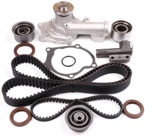 ECCPP Timing Belt Water Pump Kit Fit for 1990-1992 for Eagle Talon 1993-1995 for Hyundai Elantra 1992-1995 for Hyundai Sonata 1990-1992 for Mitsubishi Eclipse 1990-1992 for Plymouth Laser