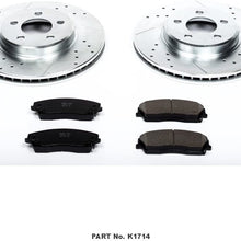 Power Stop K1714 Front Brake Kit with Drilled/Slotted Brake Rotors and Z23 Evolution Ceramic Brake Pads