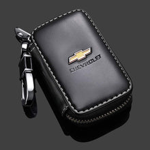 Gaocar Auto Parts Car Key case for Lexus,Genuine Leather Car Smart Key Chain Keychain Holder Metal Hook and Keyring Zipper Bag for Remote Key Fob - Black (for Lexus)