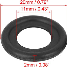 X AUTOHAUX 25pcs M11 Black Oil Drain Plug Gaskets Replacement for GM 12616850 3536966