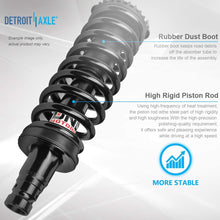 Detroit Axle - 18pc Front Upper Lower Control Arms, Struts w/Springs, Inner Outer Tie Rods, Sway Bar Links and Ball Joints for Chevy Trailblazer GMC Envoy - 6-Lug w/ABS