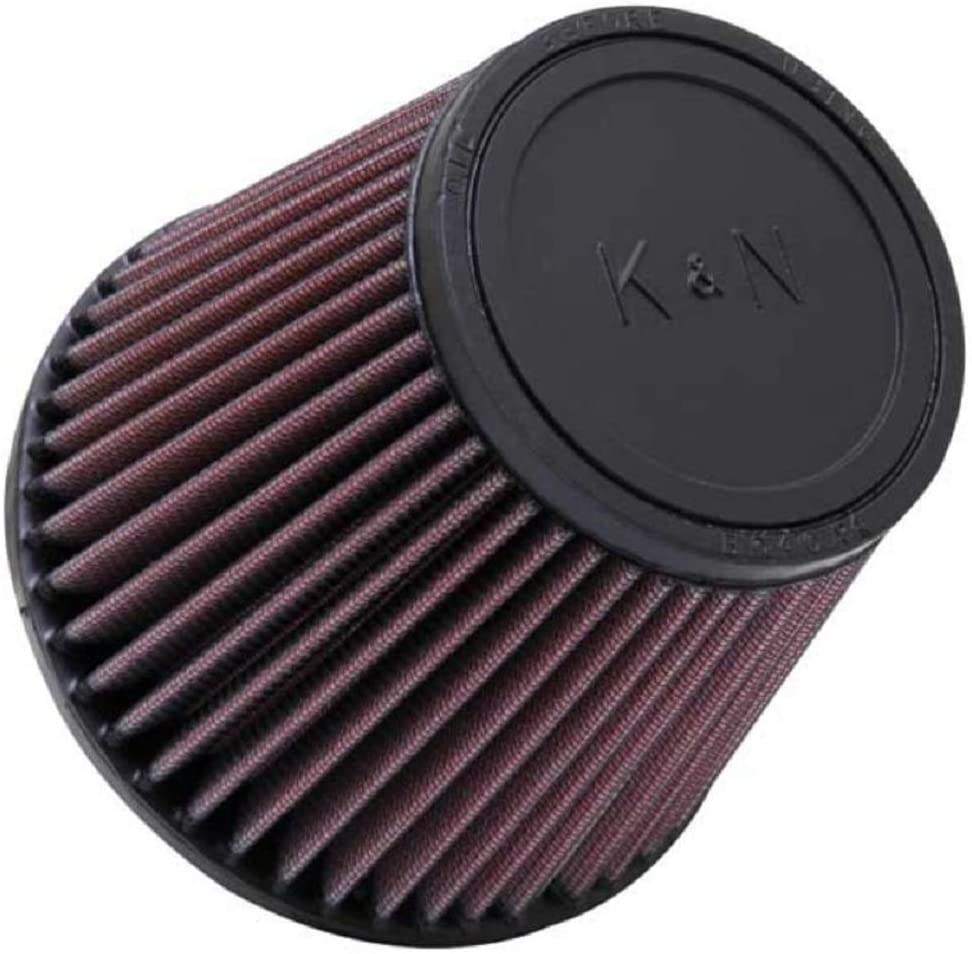 K&N Universal Clamp-On Air Filter: High Performance, Premium, Washable, Replacement Filter: Flange Diameter: 3 In, Filter Height: 5 In, Flange Length: 1.75 In, Shape: Round Tapered, RU-3580